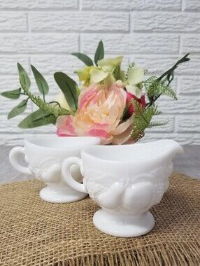 Milk Glass Sugar/Creamer Set
